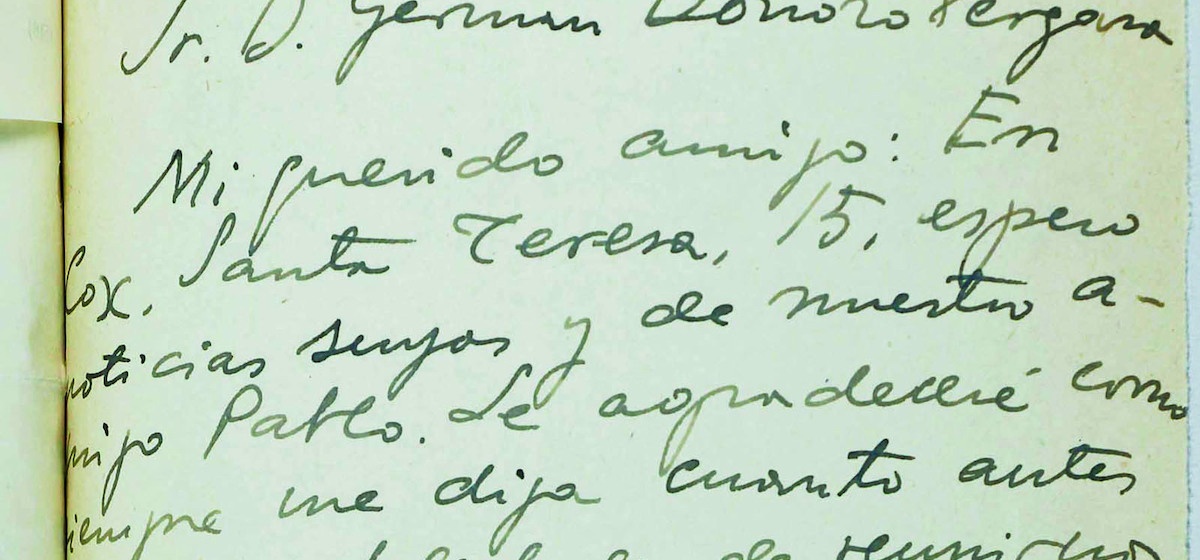 Fragmento de carta inédita de Miguel Hernández